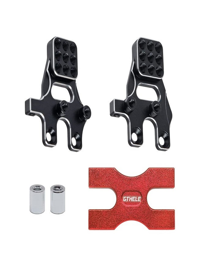 GTHELE Shock Mounts Multi-Hole Damper Holder Tower Aluminum for TRX4M Defender 1/18 RC Crawler Upgrades (Red) - Image 3